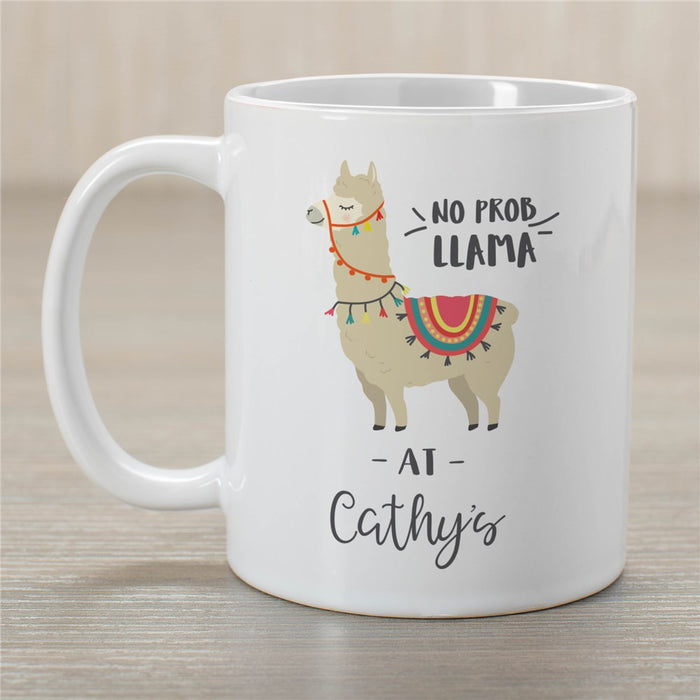 No-Prob Llama Mug - Personalized Funny Llama Coffee Mug - Way Up Gifts
