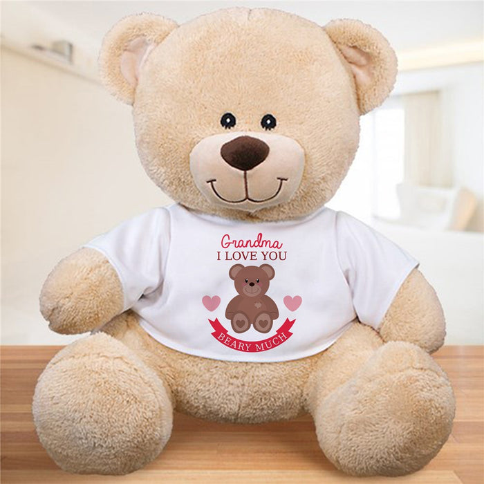 I Love You Beary Much Teddy Bear - Cute Personalized Gift with Custom Shirt - Way Up Gifts
