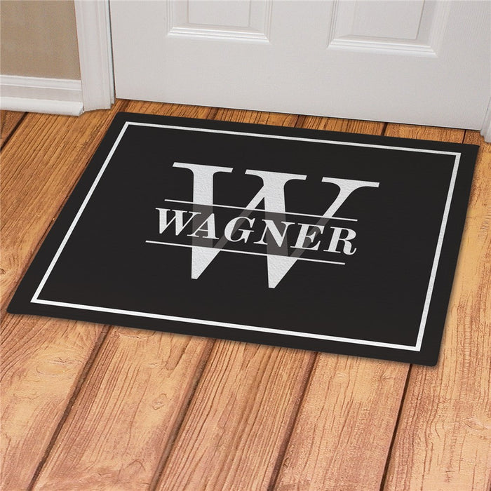 Family Name and Initial Personalized Doormat - Custom Monogram Welcome Mat - Way Up Gifts