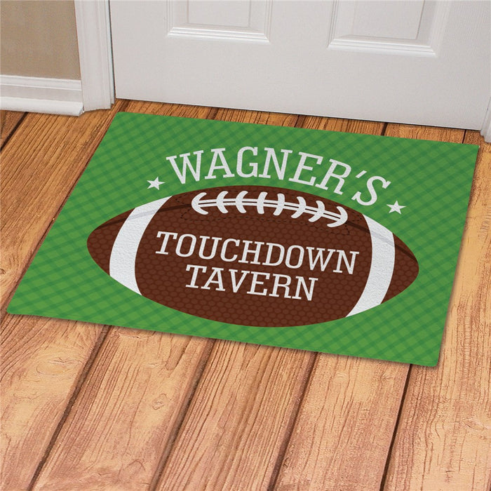 Touchdown Tavern Personalized Doormat - Custom Football Welcome Mat - Way Up Gifts