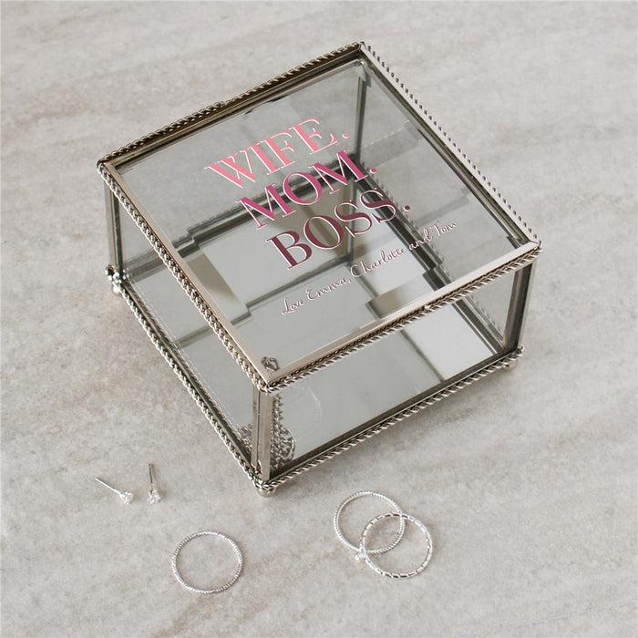 Personalized Wife Mom Boss Jewelry Box - Custom Gift for Her - Way Up Gifts