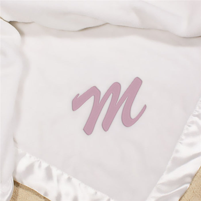 White Baby Blanket - Soft Custom Infant Blanket for Newborns - Way Up Gifts