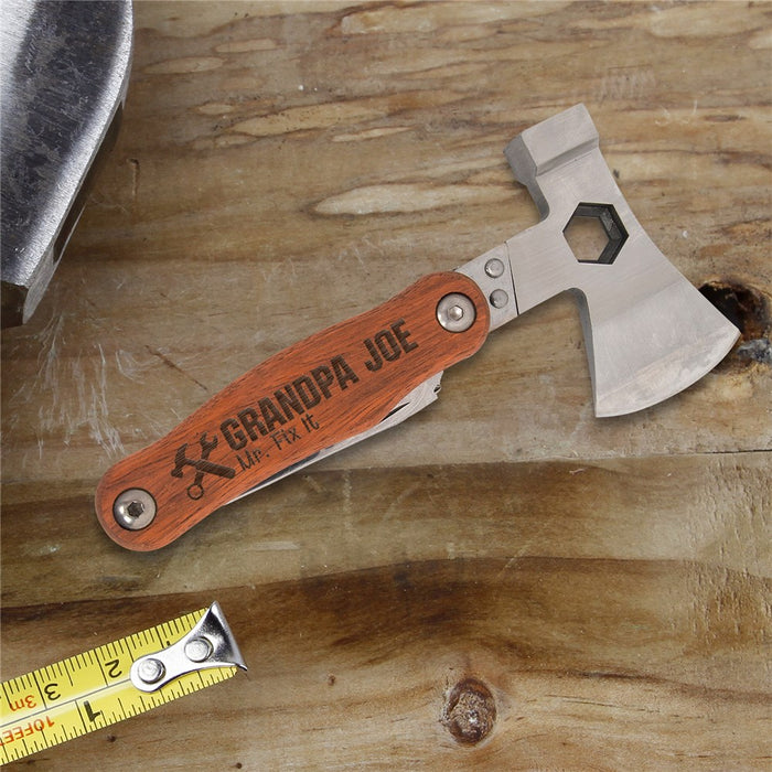 Engraved Mr. Fix It Multi-Tool with Hammer, Hatchet and Wrench - Way Up Gifts