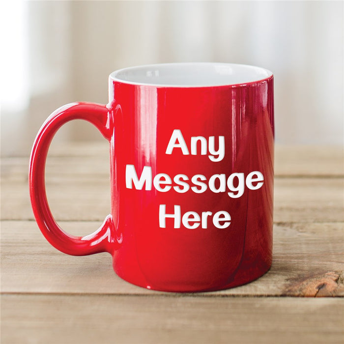 Engraved Any Message Two-Tone Mug - Personalized Mug with Custom Message - Way Up Gifts