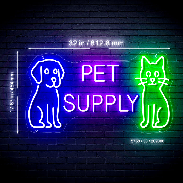 Pet Supply Ultra-Bright LED Sign with Remote (Neon-Style, LED Technology) - Way Up Gifts
