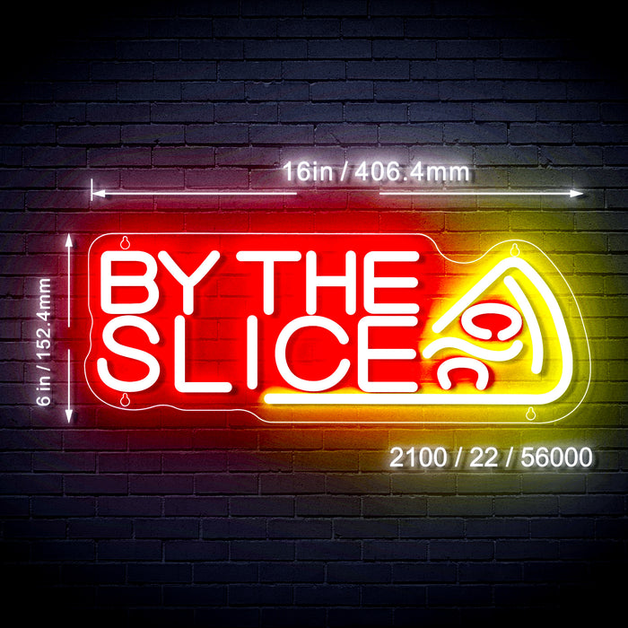 Pizza By The Slice Flex Silicone LED Sign (Neon-Style, LED Technology) - Way Up Gifts