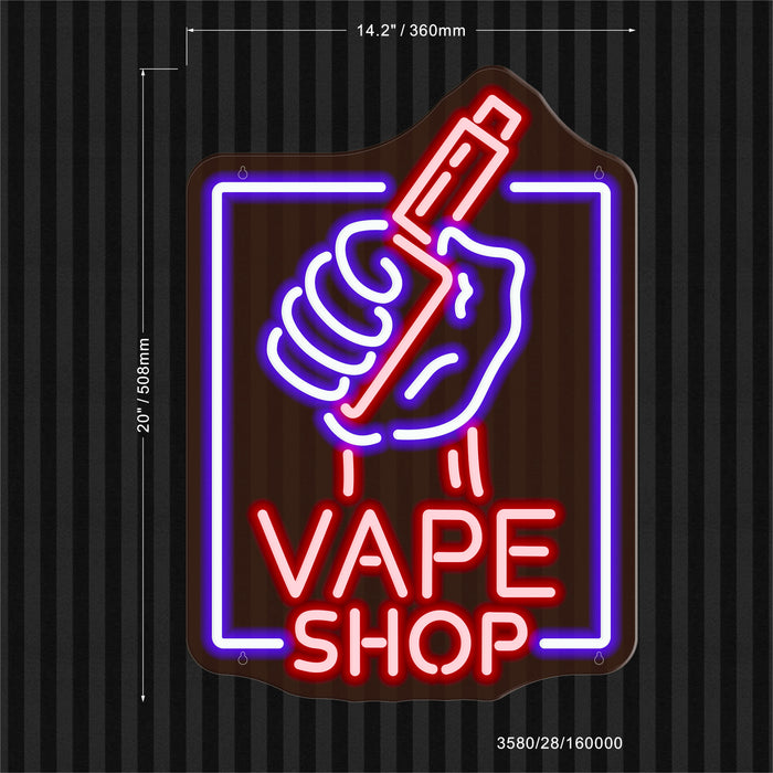 Vape Shop Holding Hand Display Ultra-Bright LED Neon Sign w/ Remote - Way Up Gifts