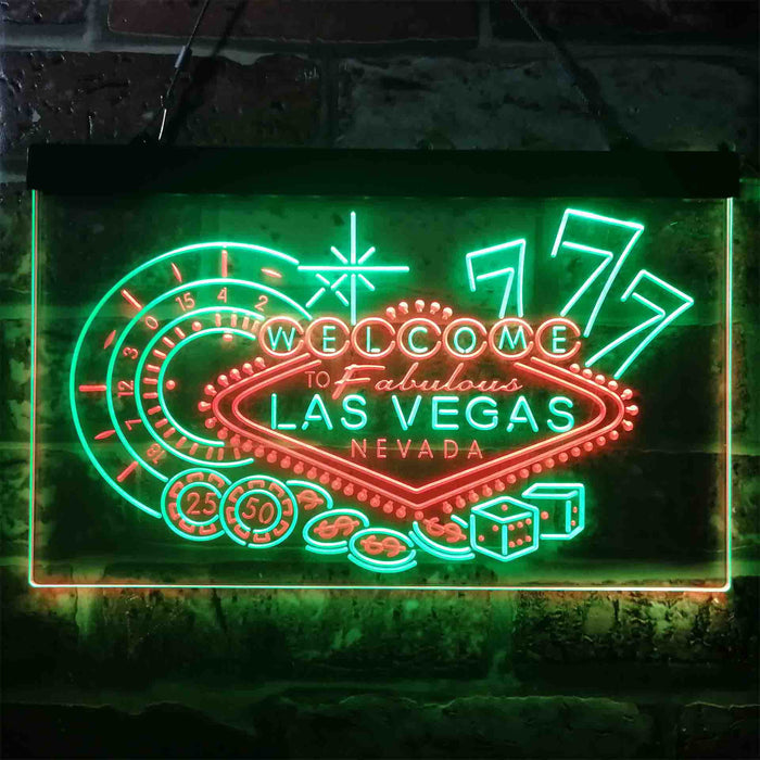 Welcome to Fabulous Las Vegas Casino Theme LED Light Sign - Way Up Gifts