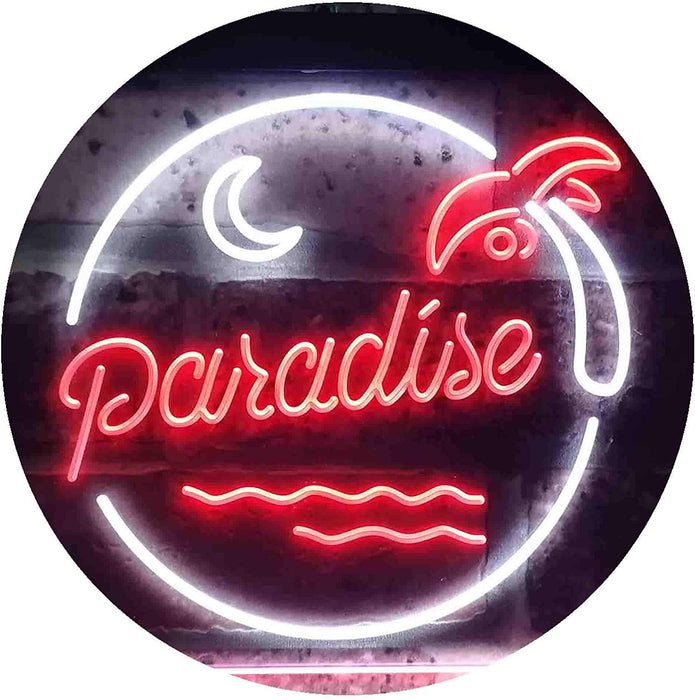 Beach Palm Tree Paradise Island LED Neon Light Sign - Way Up Gifts