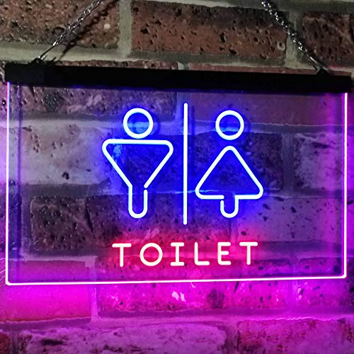 Male Female Restrooms Toilet LED Neon Light Sign - Way Up Gifts