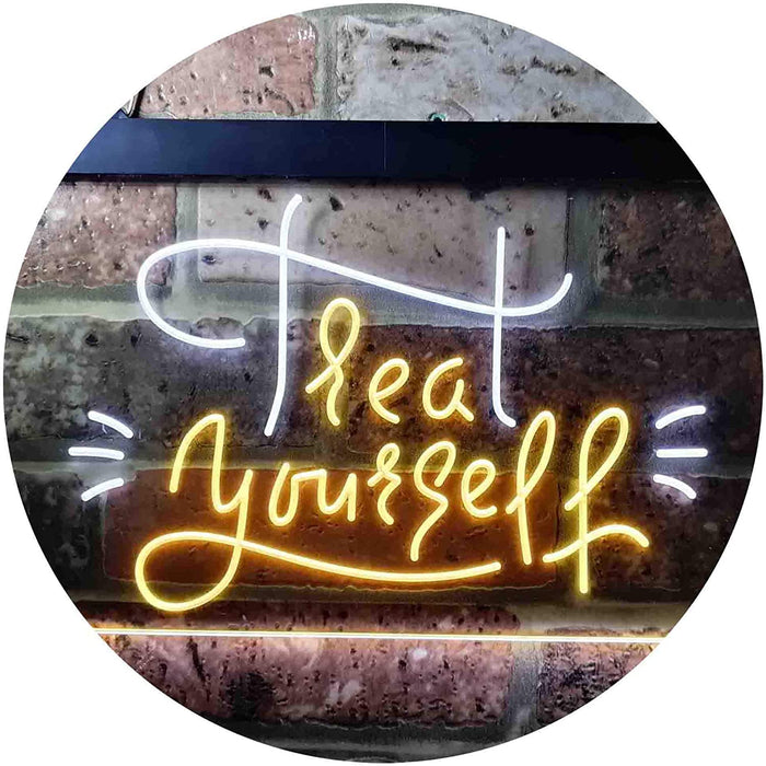 Treat Yourself Girl Bedroom Decoration LED Neon Light Sign - Way Up Gifts