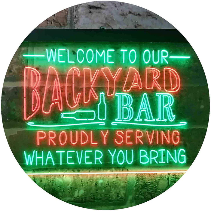 Backyard Bar Welcome Home Bar LED Neon Light Sign - Way Up Gifts