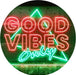Good Vibes Only Triangle LED Neon Light Sign - Way Up Gifts