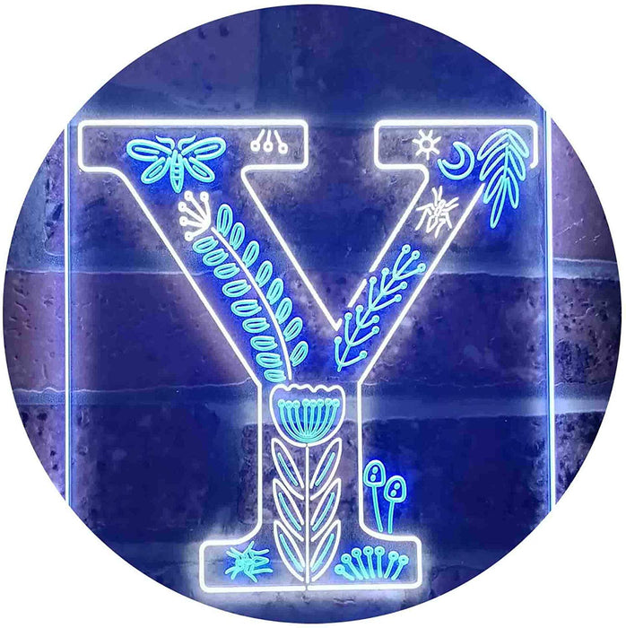 Family Name Letter Y Monogram Initial LED Neon Light Sign - Way Up Gifts