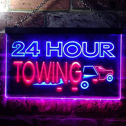 24 Hour Towing LED Neon Light Sign - Way Up Gifts