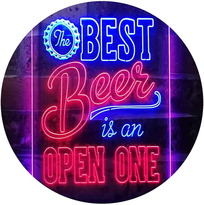 Best Beer is an Open One LED Neon Light Sign - Way Up Gifts