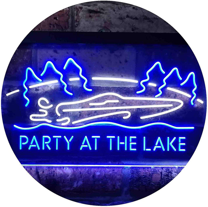 Party at The Lake Cabin Decor LED Neon Light Sign - Way Up Gifts