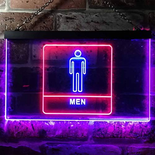 Toilets LED Neon Light Sign, Male Female WC Loo Restroom Hanging Wall  Display