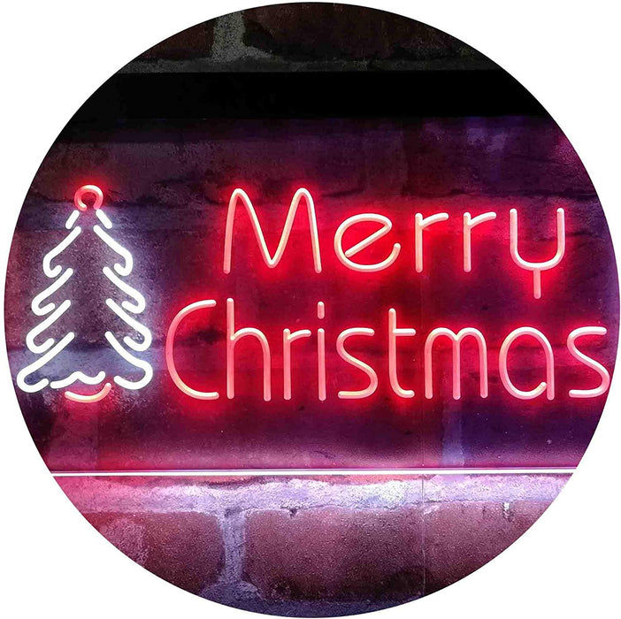 Merry Christmas Tree LED Neon Light Sign - Way Up Gifts