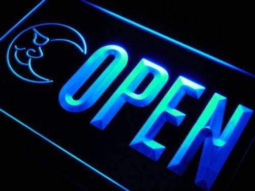 Blue Moon Open LED Neon Light Sign - Way Up Gifts