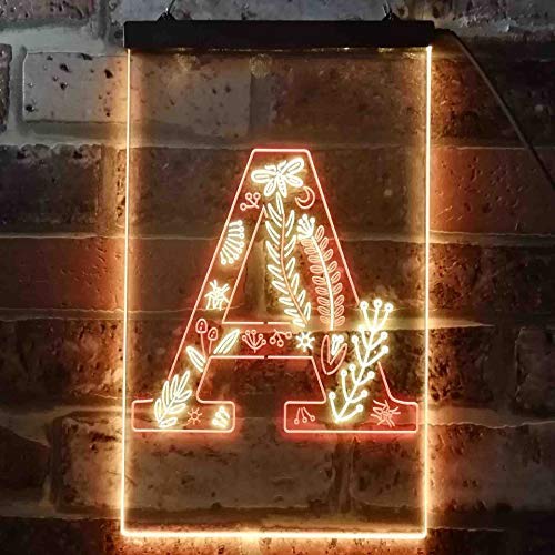 Family Name Letter A Monogram Initial LED Neon Light Sign - Way Up Gifts