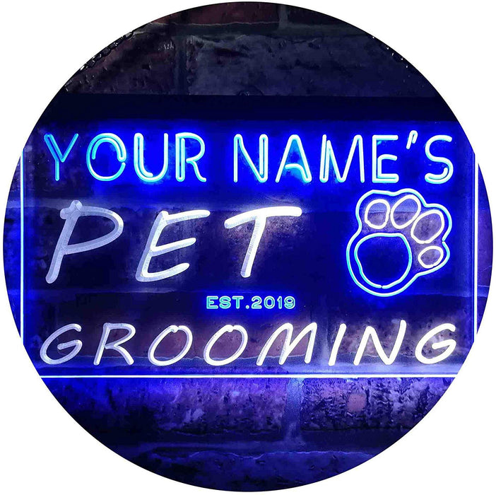 Custom Paw Print Pet Grooming LED Neon Light Sign - Way Up Gifts
