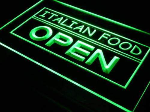 Italian Food Open LED Neon Light Sign - Way Up Gifts