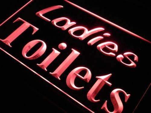 Ladies Toilets Restrooms LED Neon Light Sign - Way Up Gifts