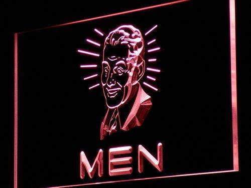 Mens Vintage Restrooms LED Neon Light Sign - Way Up Gifts