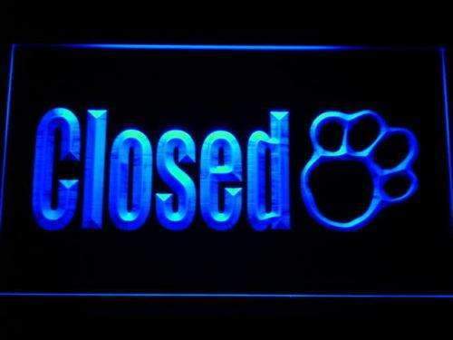 Paw Print Pet Shop Closed LED Neon Light Sign - Way Up Gifts