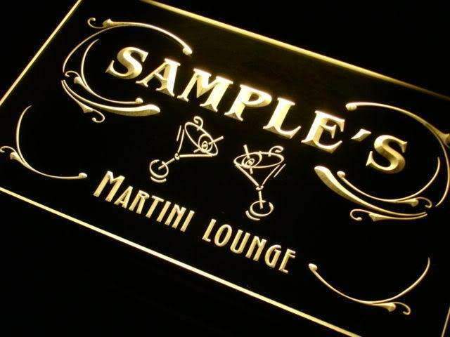 Personalized Martini Lounge LED Neon Light Sign - Way Up Gifts