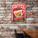 Personalized Vintage Coffee Sign Canvas - Way Up Gifts