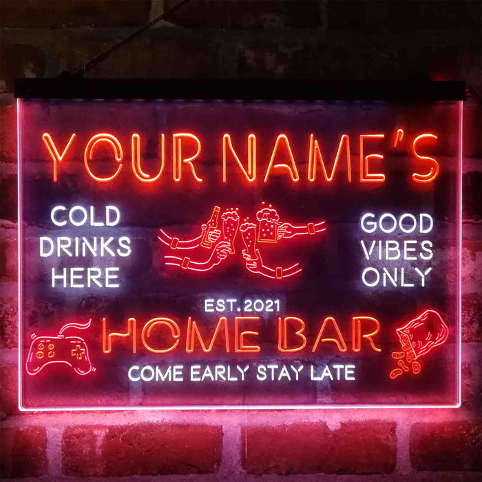 Personalized Beer Party Home Bar 3-Color LED Neon Light Sign - Way Up Gifts