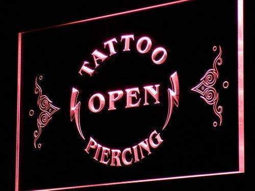 Tattoo Piercing Open LED Neon Light Sign - Way Up Gifts