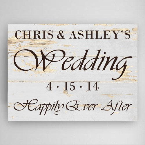 Personalized Wedding Reception Canvas Sign - Way Up Gifts