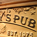 Personalized Pub Bar Custom Wood Sign 3D Engraved Wall Plaque - Way Up Gifts