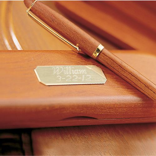 Engraved Rosewood Pen Case w/ Pen - Way Up Gifts