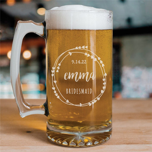 Personalized Big 25 oz. Beer Mug - Custom Wedding Party Gift for Bridesmaids - Way Up Gifts