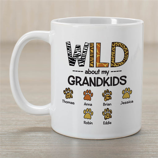 Wild About My Grandkids Mug - Personalized Grandparent Gift - Way Up Gifts