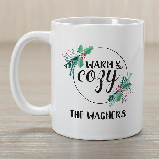 Warm & Cozy Coffee Mug - Personalized Winter Theme Hot Drink Mug - Way Up Gifts