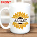 Sunflower Latte Mug - Personalized Floral Coffee Mug - Way Up Gifts