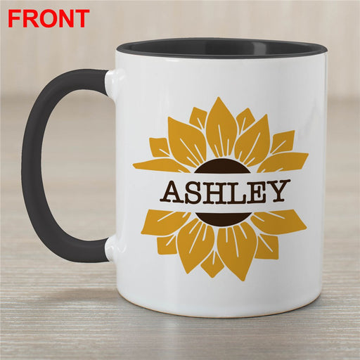 Sunflower Coffee Mug - Personalized Yellow Floral Gift - Way Up Gifts