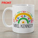 Teacher Rainbow Pencil Coffee Mug - Personalized Teacher Gift - Way Up Gifts
