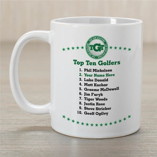 Top Ten Golfers Mug - Personalized Gift for Golf Lovers - Way Up Gifts