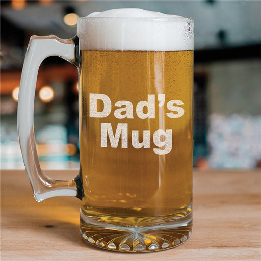 Custom Engraved Beer Mug – Personalized Large Glass Sports Mug with Any Message or Text - Way Up Gifts