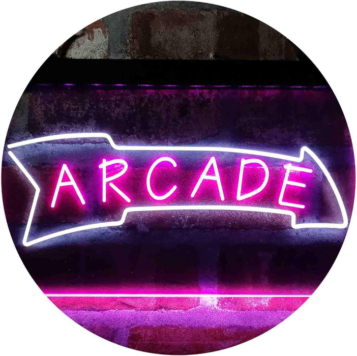 Game Room Arcade Down Arrow LED Neon Light Sign - Way Up Gifts