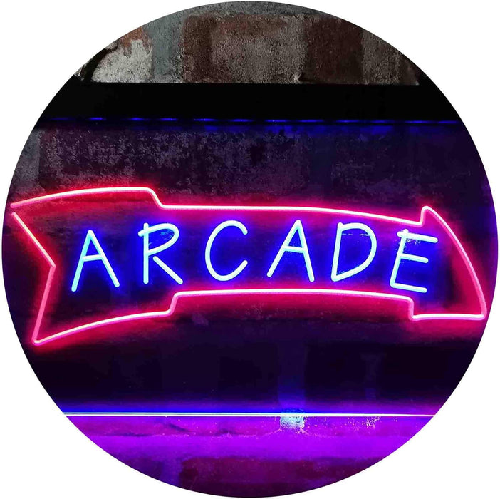 Game Room Arcade Down Arrow LED Neon Light Sign - Way Up Gifts