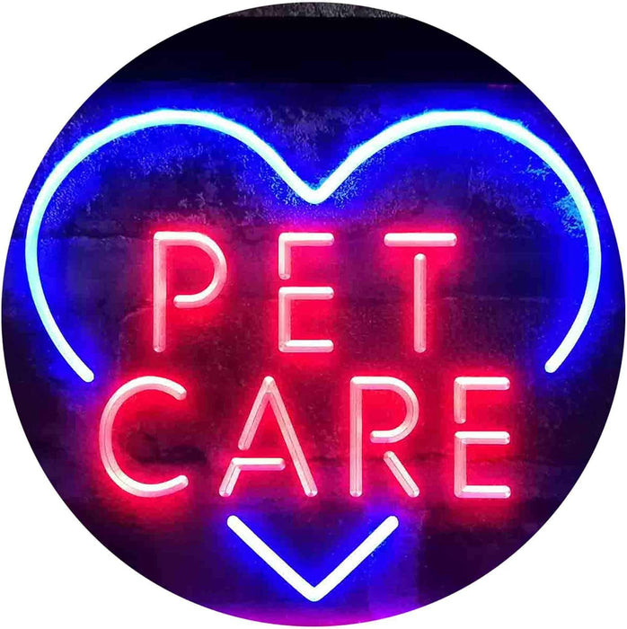 Pet Care Vet Grooming Heart LED Neon Light Sign - Way Up Gifts