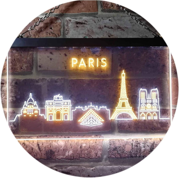 Paris City Skyline LED Neon Light Sign - Way Up Gifts