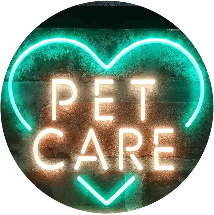 Pet Care Vet Grooming Heart LED Neon Light Sign - Way Up Gifts